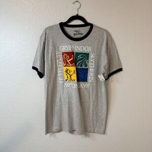 Harry Potter Wizarding World T Shirt L Gryffindor Slytherin Hufflepuff Ravenclaw